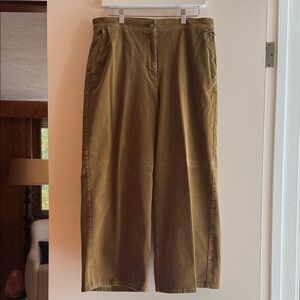 Eileen Fisher Organic Cotton Wide Leg Corduroy Pants
